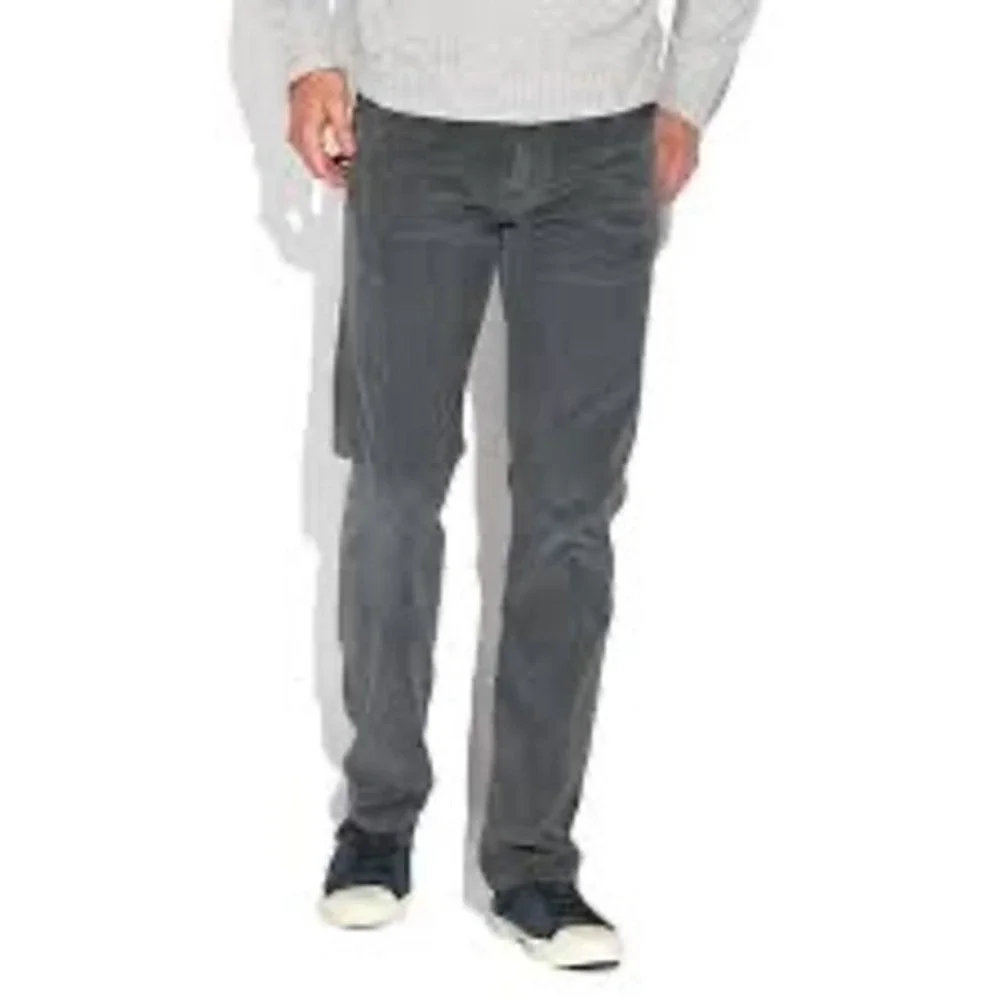 Lucky Brand 221 Original Straight Corduroy Pants Mens 36x30 Charcoal Grey